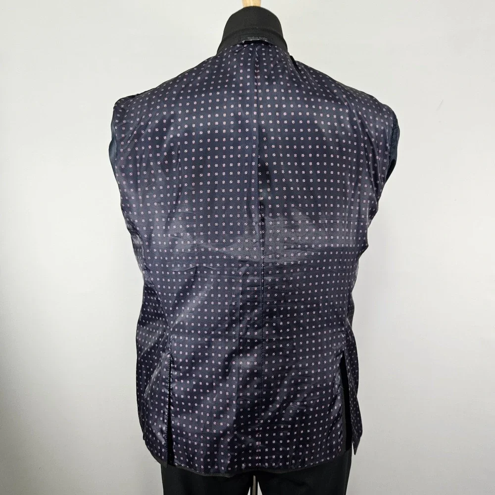 Izod Men's Sport‎ Coat Blazer Two Button Solid Black Polyester Blend Size 44S